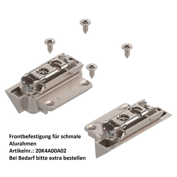 AVENTOS HK-S Hochklappe, Kraftspeicher TIP-ON, LF=400-1000 (bei 2 St.) inkl. ADK seidenweiß